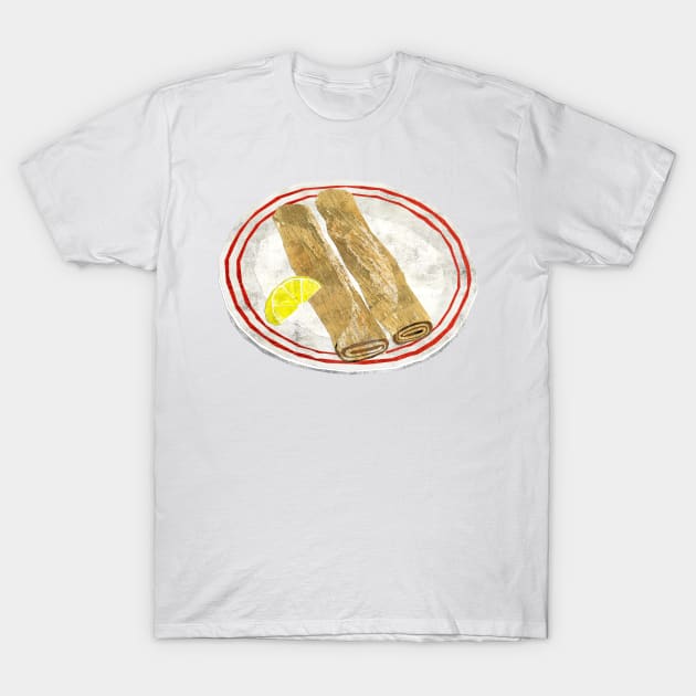 Plate of pancakes / crepes T-Shirt by Babban Gaelg